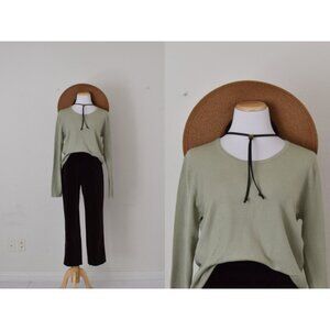 Vintage 90s Sage Acrylic/Nylon/Spandex Light Sweater size L‎